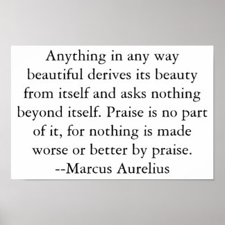 Schönheit und Lob Poster