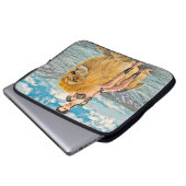 Schönheit und Löwen Laptopschutzhülle (Vorne Knopf)