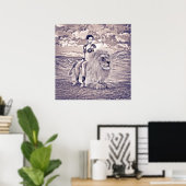 Schönheit und Löwen Poster (Heimbüro)