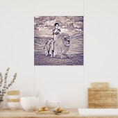 Schönheit und Löwen Poster (Küche)
