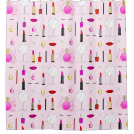 Schönheit und Make-up Duschvorhang