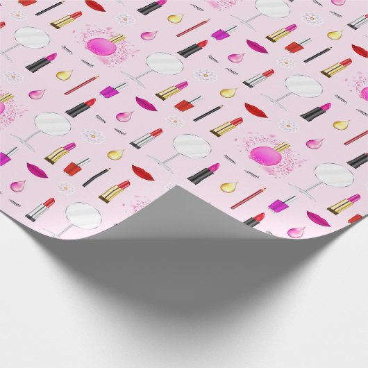 Schönheit und Make-up Geschenkpapier (Ecke)