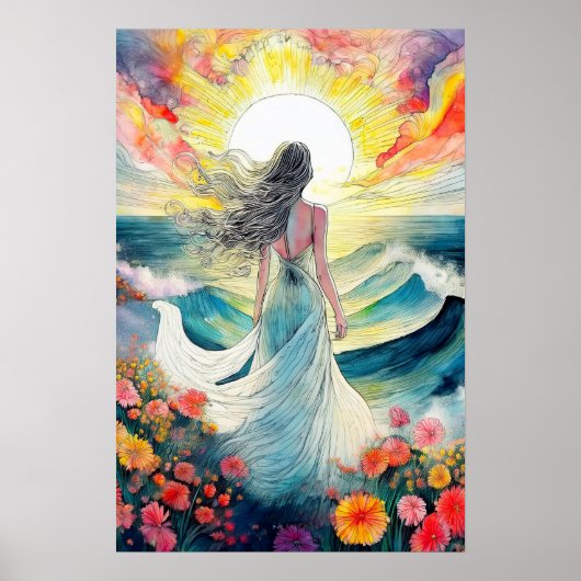 Schönheit und Meer Poster (Vorne)