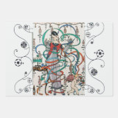 SCHÖNHEIT UND PHOENIX Art Deco Frauenmode Geschenkpapier Set (Vorderseite 3)