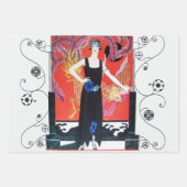 SCHÖNHEIT UND PHOENIX Art Deco Frauenmode Geschenkpapier Set (Vorderseite 2)