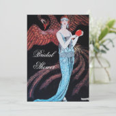 SCHÖNHEIT UND PHOENIX BRAUTPARTY PARTY EINLADUNG (Stehend Vorderseite)