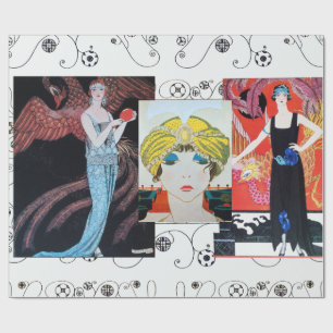 SCHÖNHEIT UND PHOENIX,MODEDESIGNER MAKE-UP-KÜNSTLE GESCHENKPAPIER