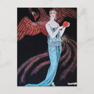 SCHÖNHEIT UND PHOENIX,MODEDESIGNER MAKE-UP-KÜNSTLE POSTKARTE