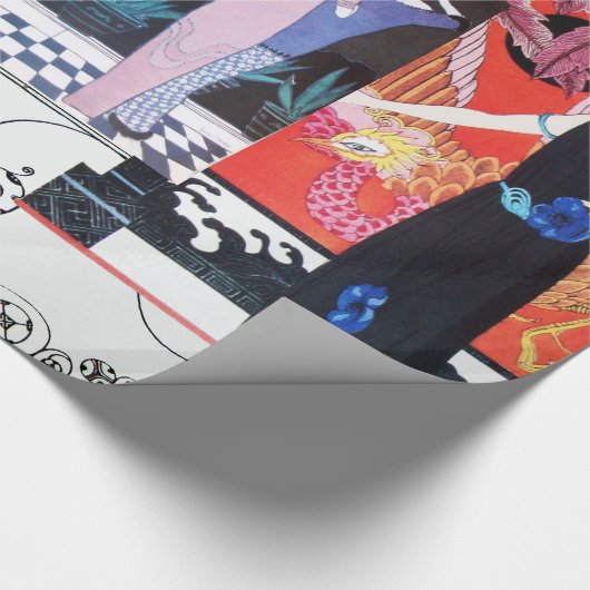 SCHÖNHEIT UND PHOENIX, MODERNER DESIGNER MACHEN KÜ GESCHENKPAPIER (Ecke)