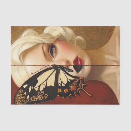 Schönheit und Schmetterlinge Blonde Edition22 Seidenpapier (Vorderseite)