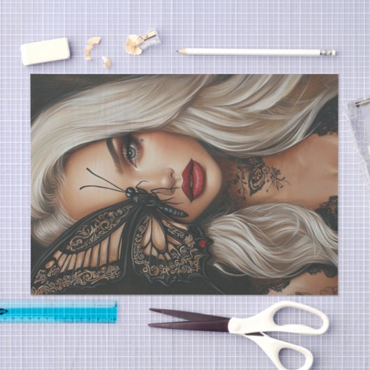 Schönheit und Schmetterlinge Blonde Edition26 Seidenpapier (Handwerk)