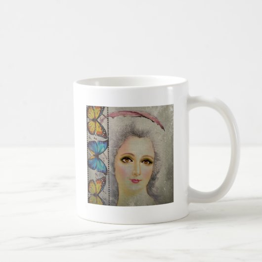 Schönheit und Schmetterlinge Kaffeetasse (Rechts)