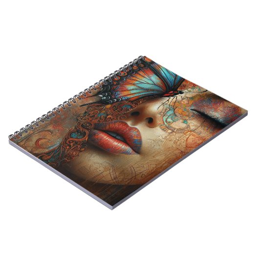 Schönheit und Schmetterlinge Notebook3 Notizblock (Linke Seite)