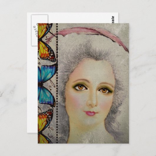 Schönheit und Schmetterlinge Postkarte (Vorne/Hinten)