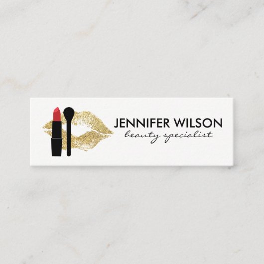 Schönheit und Schminke Mini Visitenkarte (Vorderseite)