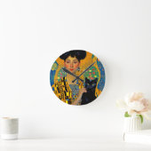 Schönheit und Schwarze Katze Runde Wanduhr (Zuhause)