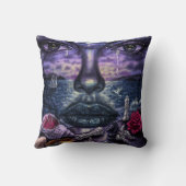 Schönheit und Strand Kissen (Rückseite)