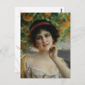 Schönheit unter dem Orangenbaum Postkarte (Vorne/Hinten)