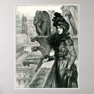 Schönheit unter den Teufeln, Notre Dame, Paris Poster