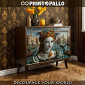 Schönheit Venedigs auf dem Balkon Seidenpapier