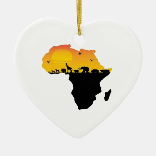 SCHÖNHEIT VON AFRIKA KERAMIKORNAMENT (Vorne)
