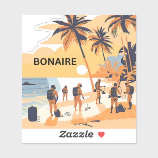 Schönheit von Bonaire Aufkleber (Blatt)