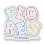 Schönheit von Flores, Indonesien Aufkleber (Vorderseite)