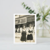 Schönheiten am Strand, Galveston, Texas Vintag Postkarte (Stehend Vorderseite)