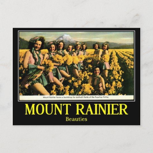 Schönheiten im Puyallup-Tal, Vintag Postkarte (Vorderseite)