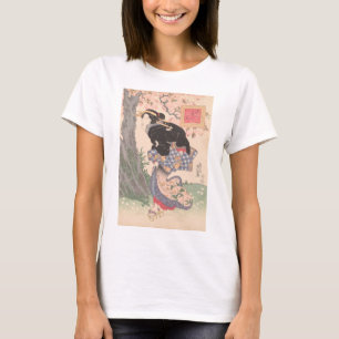 Schönheiten unter Kirschblüten Vintag Ukiyo-e T-Shirt