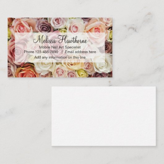Schönheits-bewegliche Nagel-Kunst Visitenkarte (Vorne/Hinten)