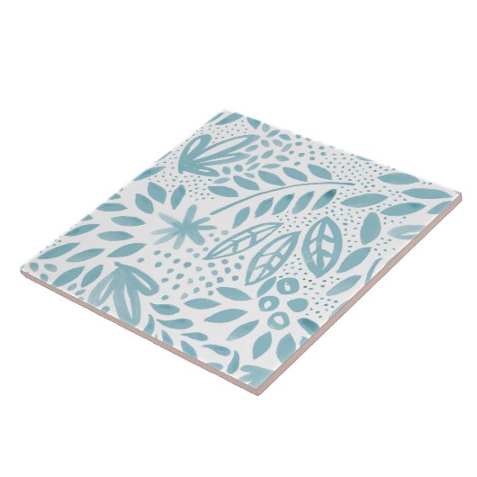 Schönheits-blaue BlumenKeramik-Fliese Fliese (Seite)