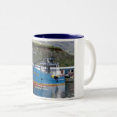 Schönheits-Bucht, Krabben-Boot im niederländischen Zweifarbige Tasse (VorderseiteRechts)