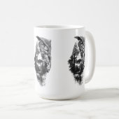 Schönheits-Eule in den Bergen Kaffeetasse (VorderseiteRechts)