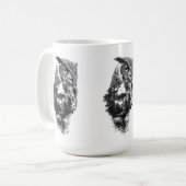 Schönheits-Eule in den Bergen Kaffeetasse (Vorderseite Links)