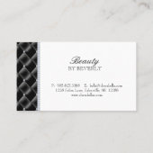 Schönheits-Friseursalon-weißer Diamant-büscheliges Visitenkarte (Rückseite)