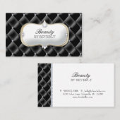 Schönheits-Friseursalon-weißer Diamant-büscheliges Visitenkarte (Vorne/Hinten)