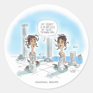 Schönheits-Geheimnisse der Medusa Runder Aufkleber