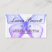 Schönheits-Geschäfts-Karten-blauer lila Visitenkarte (Rückseite)