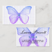 Schönheits-Geschäfts-Karten-blauer lila Visitenkarte (Vorne/Hinten)