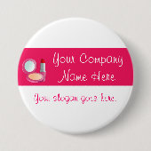 Schönheits-Geschäfts-Knopf Button (Vorderseite)