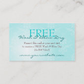 Schönheits-Göttin-Kupon Rabattkarte (Rückseite)