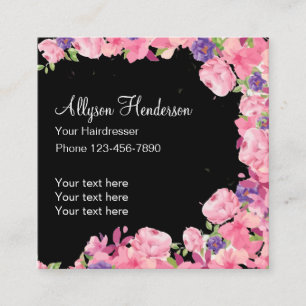 Schönheits-Haar-Stylist Quadratische Visitenkarte