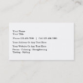 Schönheits-Haar-Visitenkarten Visitenkarte (Rückseite)