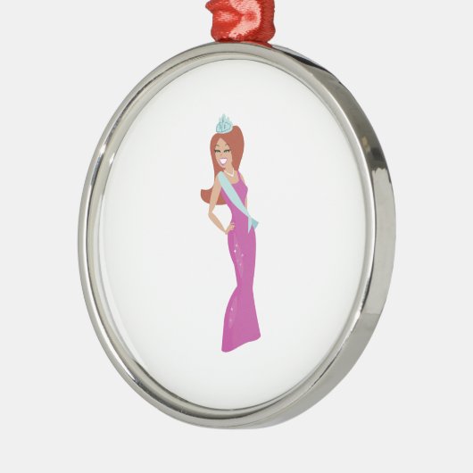 Schönheits-Königin Silbernes Ornament (Links)
