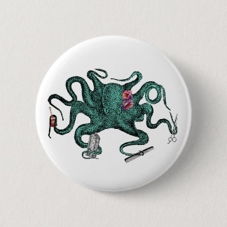 Schönheits-Kraken-Knopf Button