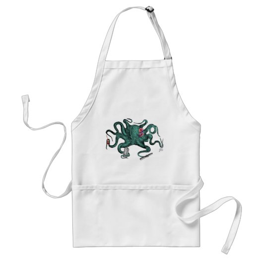 Schönheits-Kraken-Stylist-Schürze Schürze (Vorne)