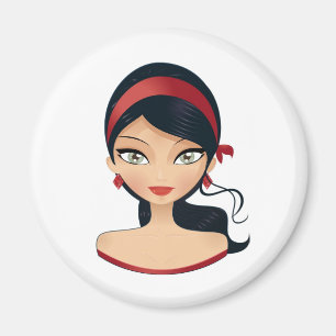 Schönheits-Mädchen Magnet