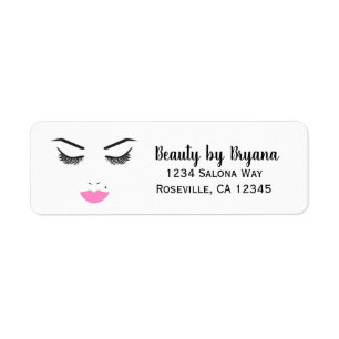 Schönheits-Make-up-Gesicht Wimpern & Rosa Lippen S