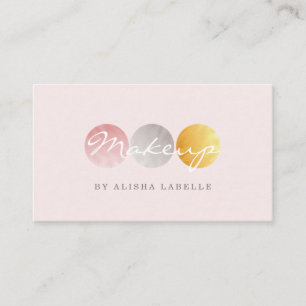 Schönheits-Maskenbildner-Paletten-Rosa/Silber/Gold Visitenkarte